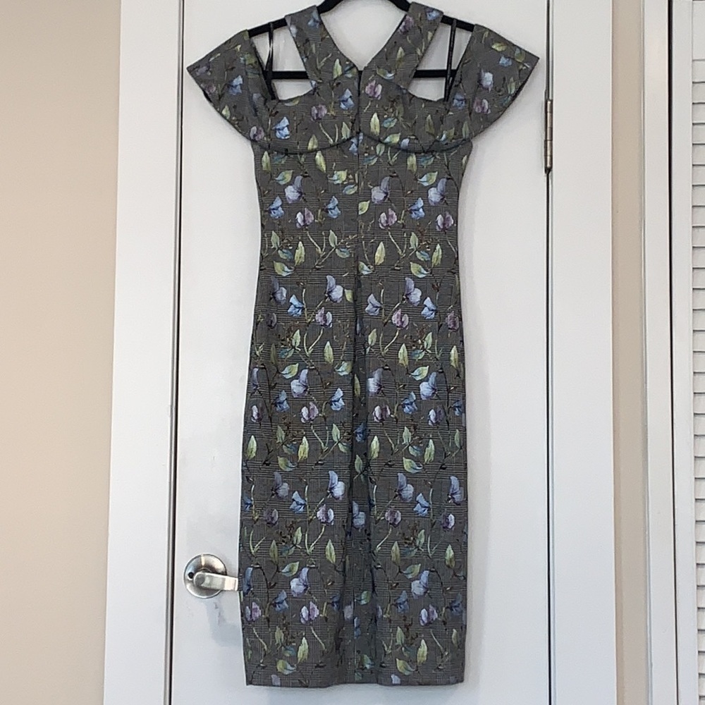 NWOT RACHEL Rachel Roy Jolie Dress Plaid Floral XS - Picture 7 of 11